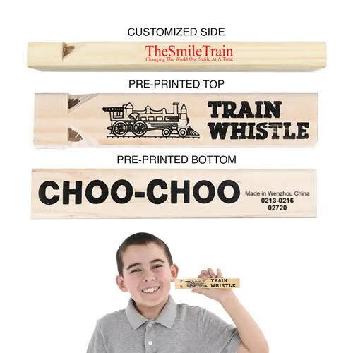 Personalized Wooden Train Whistle