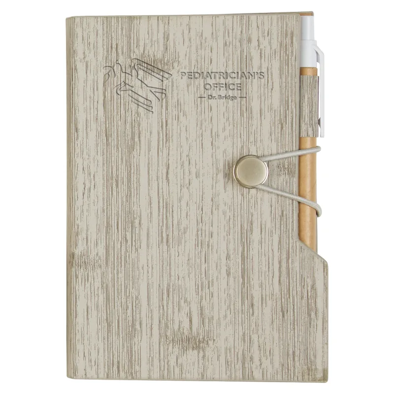 Woodgrain Look Notebook With Sticky Notes And Flags — view 5