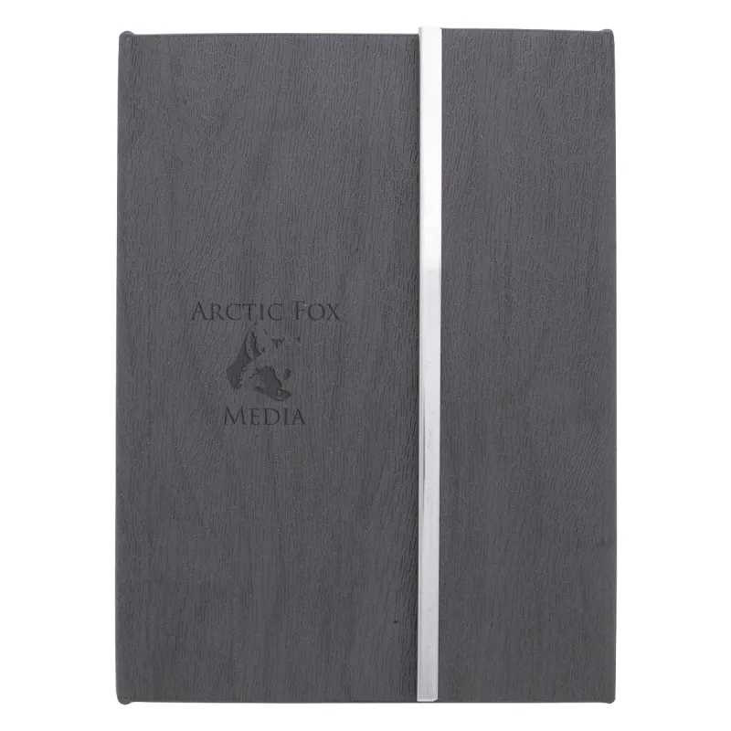 Woodgrain Padfolio With Sticky Notes And Flags — view 3