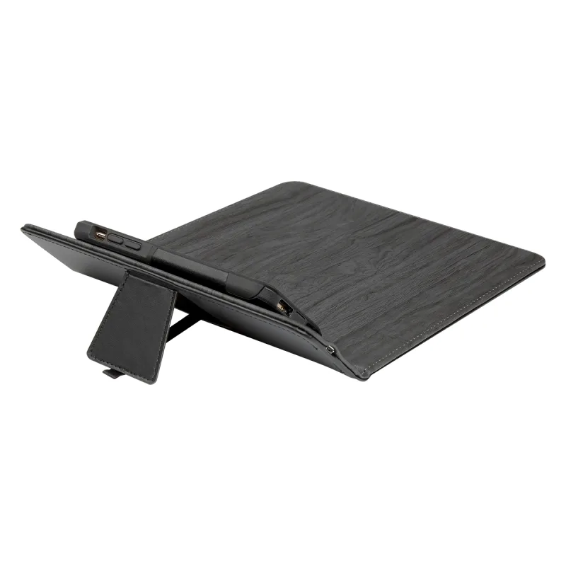 Woodgrain Wireless Charging Mouse Pad With Phone Stand — view 7