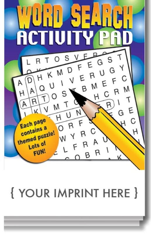 Custom Word Search Kids Activity Pad - Fun Learning with FSC Paper