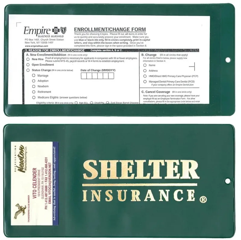 Custom Branded XL Policy Holder with Extra Pocket — view 4