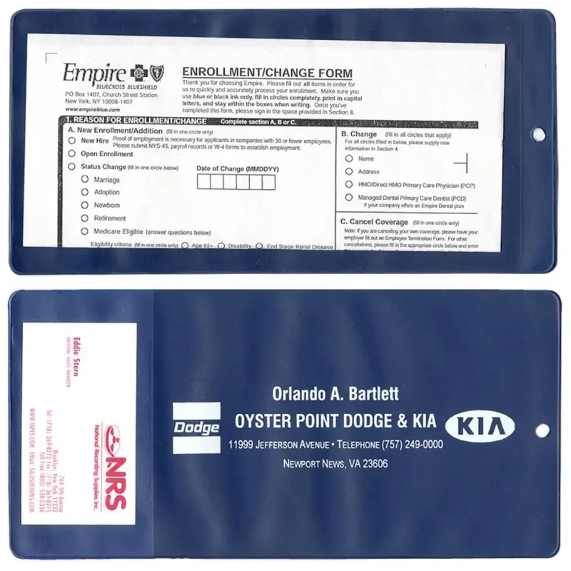 Custom Branded XL Policy Holder with Extra Pocket — view 5
