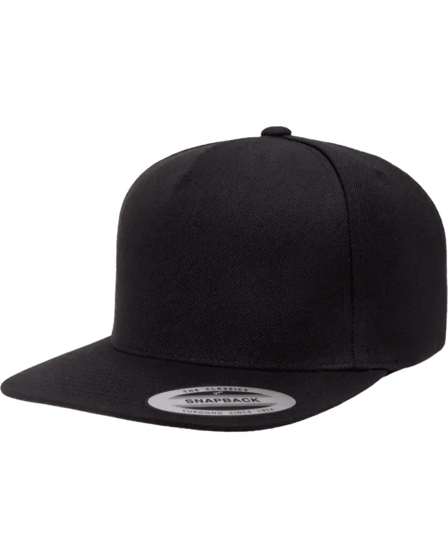 YP Classics Adult Flat Visor Classic Snapback Cap — view 6