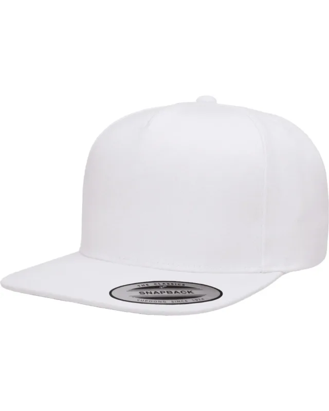 YP Classics Adult Flat Visor Classic Snapback Cap — view 2