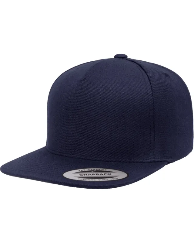 YP Classics Adult Flat Visor Classic Snapback Cap — view 11