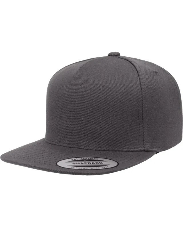 YP Classics Adult Flat Visor Classic Snapback Cap — view 4