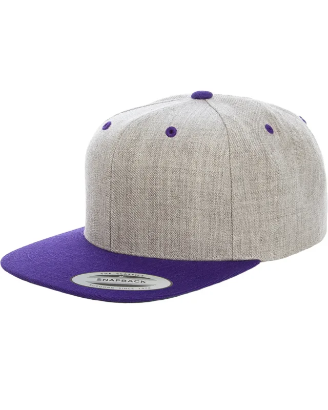 YP Classics Adult Flat Visor Classic Two-Tone Snapback Cap — view 14