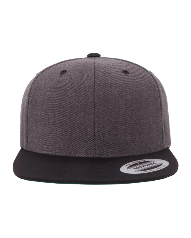 YP Classics Adult Flat Visor Classic Two-Tone Snapback Cap — view 17