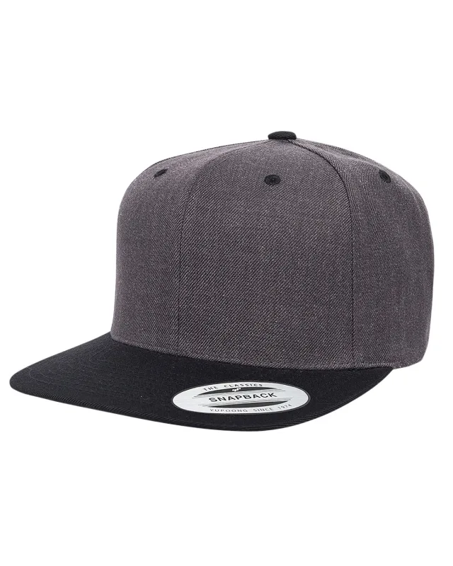 YP Classics Adult Flat Visor Classic Two-Tone Snapback Cap — view 18