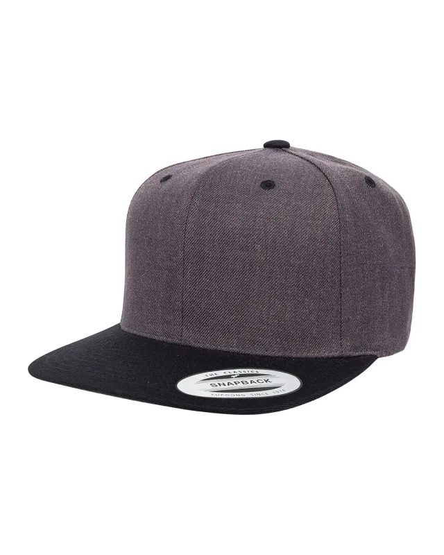 YP Classics Adult Flat Visor Classic Two-Tone Snapback Cap — view 19