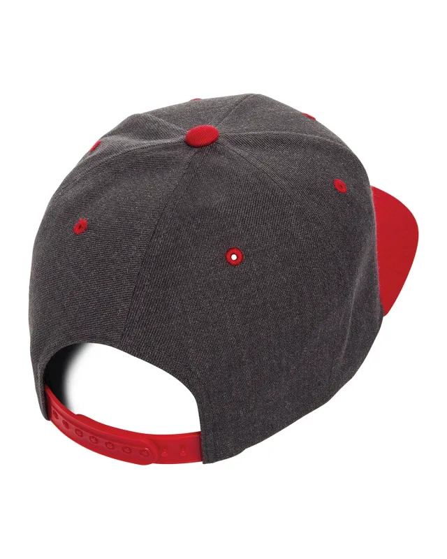 YP Classics Adult Flat Visor Classic Two-Tone Snapback Cap — view 20