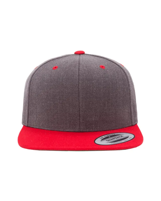 YP Classics Adult Flat Visor Classic Two-Tone Snapback Cap — view 21