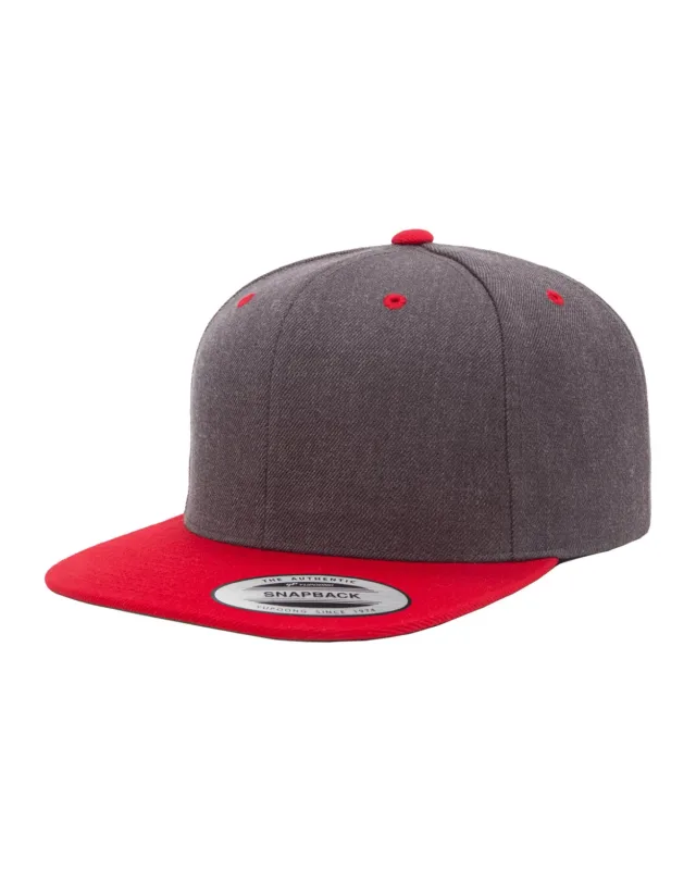 YP Classics Adult Flat Visor Classic Two-Tone Snapback Cap — view 23