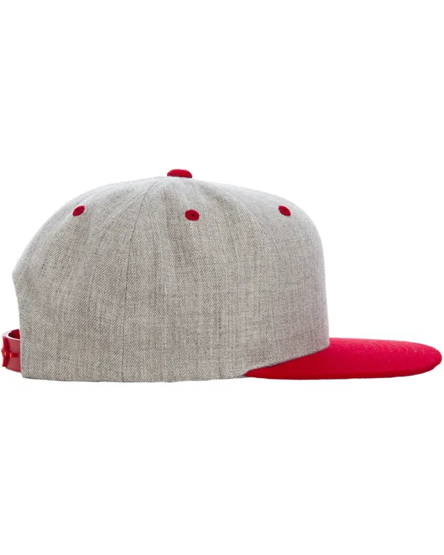 YP Classics Adult Flat Visor Classic Two-Tone Snapback Cap — view 3