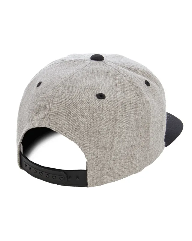 YP Classics Adult Flat Visor Classic Two-Tone Snapback Cap — view 4