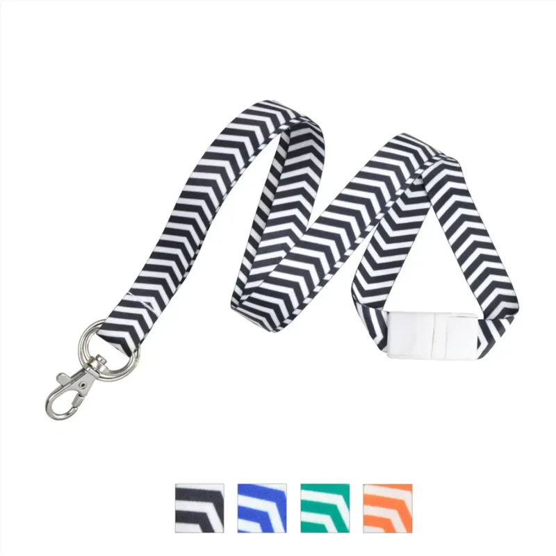 Custom Zig Zag Logo Lanyards — view 2