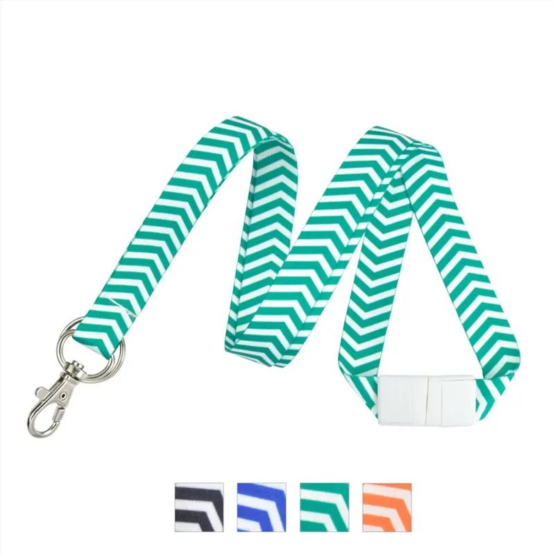 Custom Zig Zag Logo Lanyards — view 3