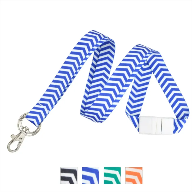 Custom Zig Zag Logo Lanyards — view 4