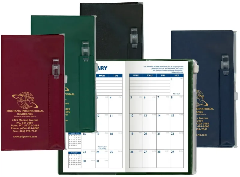 Custom Monthly Pocket Planner with Pen — view 4