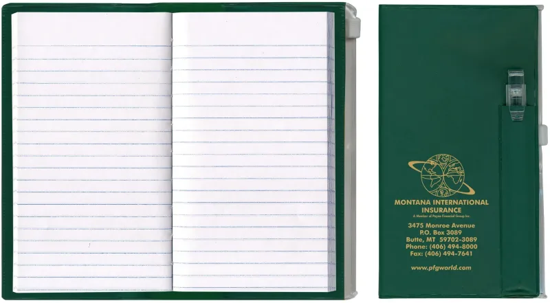 Customizable Zip-Back Tally Book with Pen & Additional Pocket — view 2