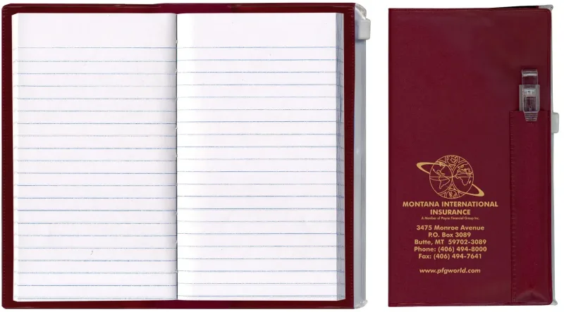 Customizable Zip-Back Tally Book with Pen & Additional Pocket — view 4
