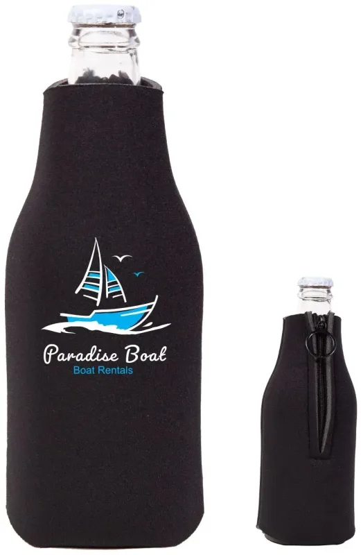 Custom Zipper Bottle Cooler — view 11