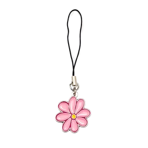Color-Filled Zinc Phone Charm, 1" Diestruck Design with String
