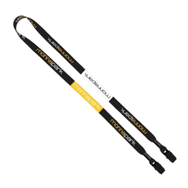 1/2" 2-Ended Dye-Sublimated Lanyard with Metal Crimp and Metal Bulldog Clip