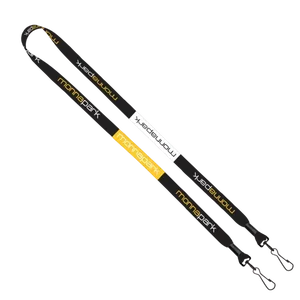 2-Ended Dye-Sublimated Lanyard with Metal Crimp and Metal Swivel Snap - 1/2"