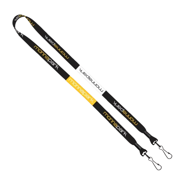 2-Ended Dye-Sublimated Lanyard with Metal Crimp and Metal Swivel Snap - 1/2"