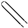 Cotton Double Bulldog Clip Lanyard - 1/2" in Black