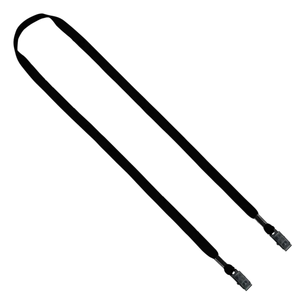 Cotton Double Bulldog Clip Lanyard - 1/2"