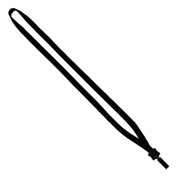 Cotton Lanyard with Plastic Clamshell & Bulldog Clip - 1/2"