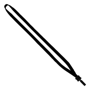 Cotton Lanyard with Plastic Clamshell & Bulldog Clip - 1/2"