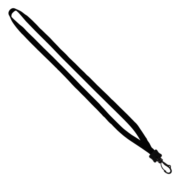 Cotton Lanyard with Plastic Clamshell & Swivel Snap Hook - 1/2"