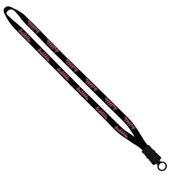 1/2" Cotton Lanyard with Plastic Snap-Buckle Release & O-Ring