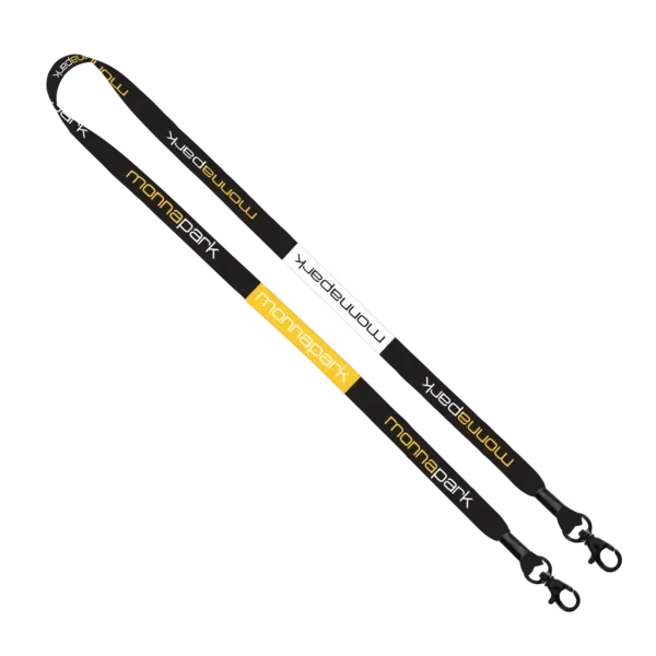 Double Ended Dye-Sublimated Lanyard with Metal Crimp and Metal Lobster - 1/2"
