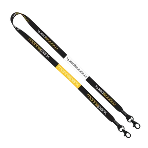 Double Ended Dye-Sublimated Lanyard with Metal Crimp and Metal Lobster - 1/2"