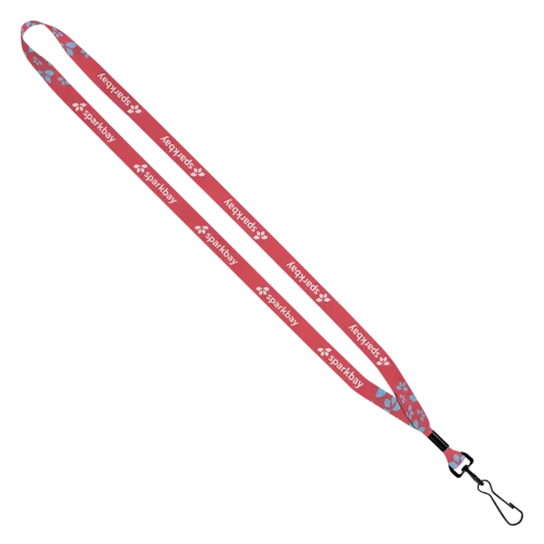 Dye-Sublimated Lanyard with Metal Crimp and Swivel Snap Hook - 1/2"