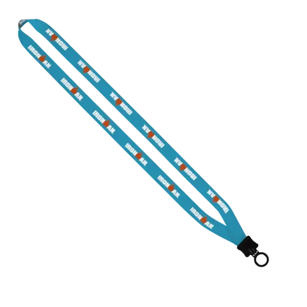 Dye Sublimated Lanyard w/Plastic Clamshell & O-Ring - 1/2"