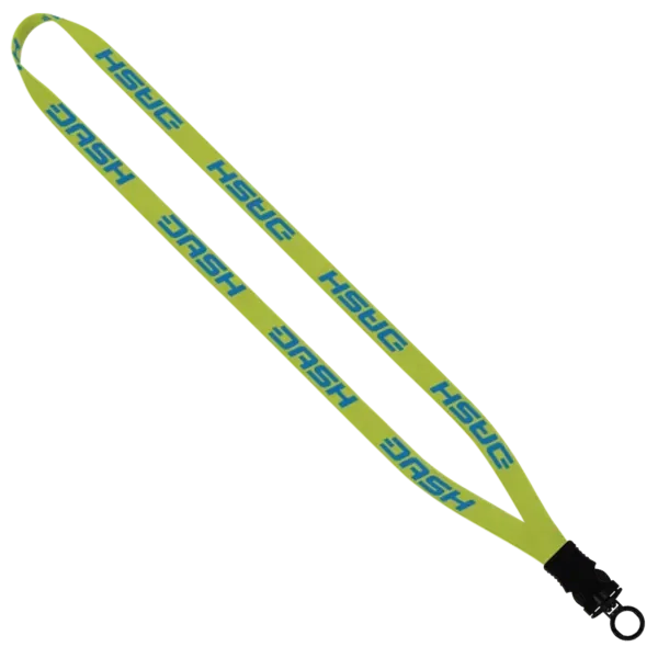 1/2" Dye-Sublimated Stretchy Elastic Lanyard with Plastic Snap-Buckle Release