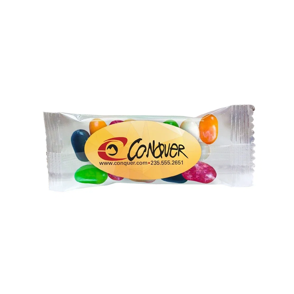 1/2 oz. Snack Bag with Label Premium Fill — Clear,Candy Fill: Jelly Belly™ Candy