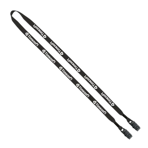 1/2" Polyester Double Bulldog Clip Lanyard
