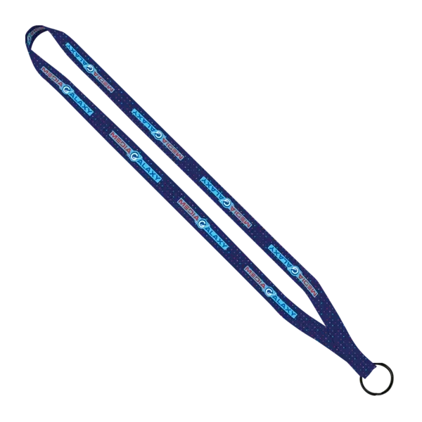 Polyester Dye Sublimated Lanyard with Metal Split Ring - 1/2"