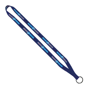 Polyester Dye Sublimated Lanyard with Metal Split Ring - 1/2"