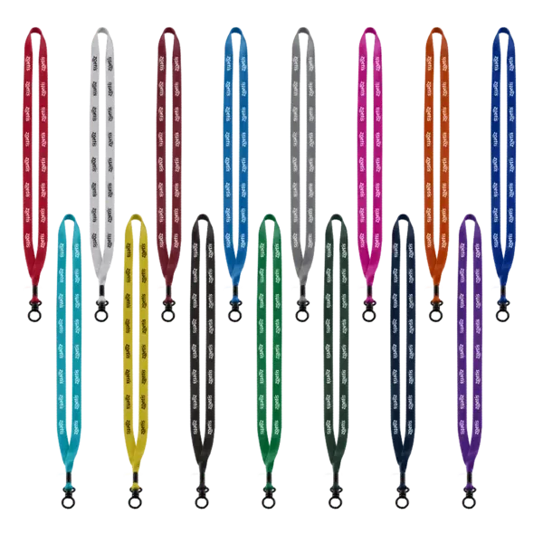 1/2" Polyester Lanyard with Plastic O-Ring — view 2