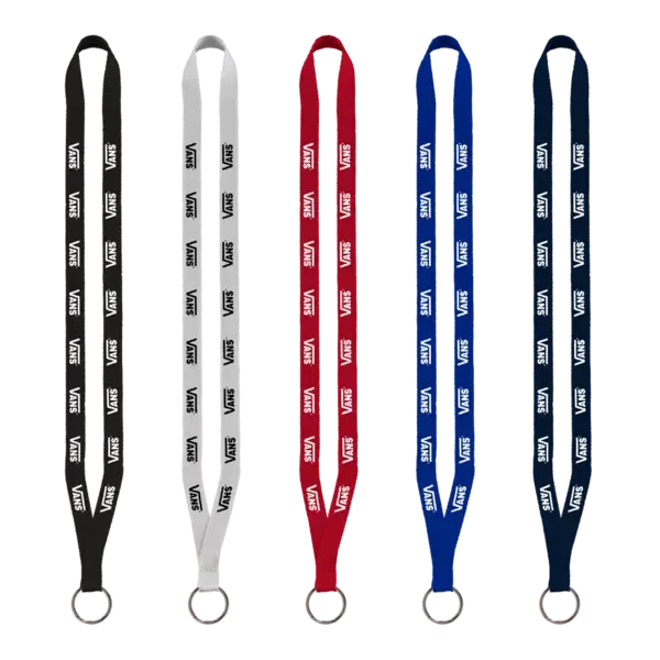 1/2" Polyester Lanyard with Sewn Metal Split-Ring