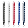 1/2" Polyester Lanyard with Sewn Metal Split-Ring in Black