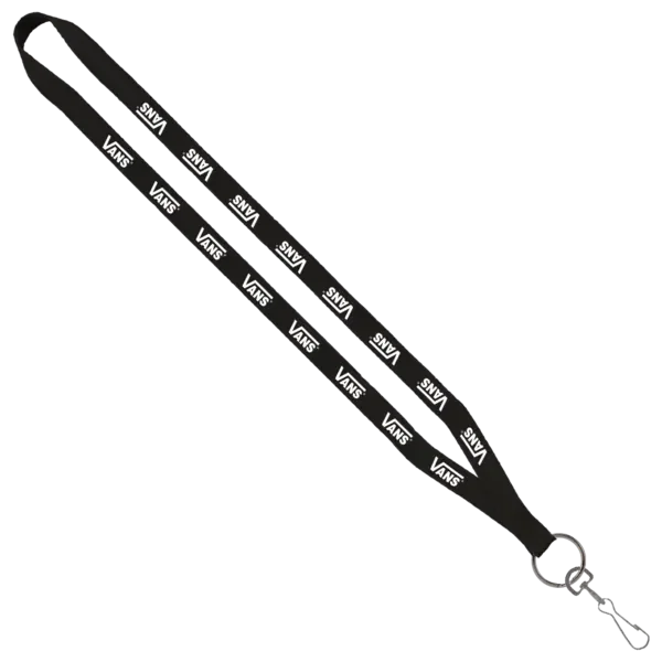 1/2" Polyester Lanyard with Sewn Metal Swivel J Hook